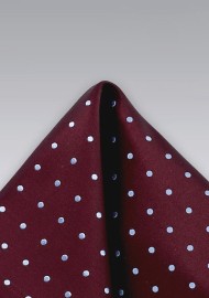 Vintage Burgundy Polka Dotted Pocket Square
