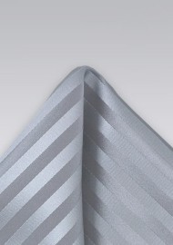 Tonal Silver Pocket Square