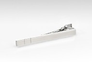 Contemporary Silver Tie Clip