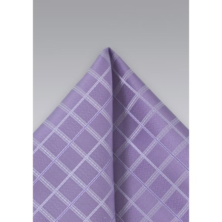 Wisteria Purple Plaid Pocket Square