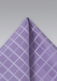 Wisteria Purple Plaid Pocket Square