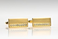 Gold and Pave Styled Cufflinks