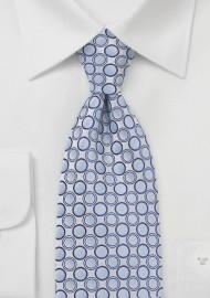 Geometric Cirlce Tie in Silver