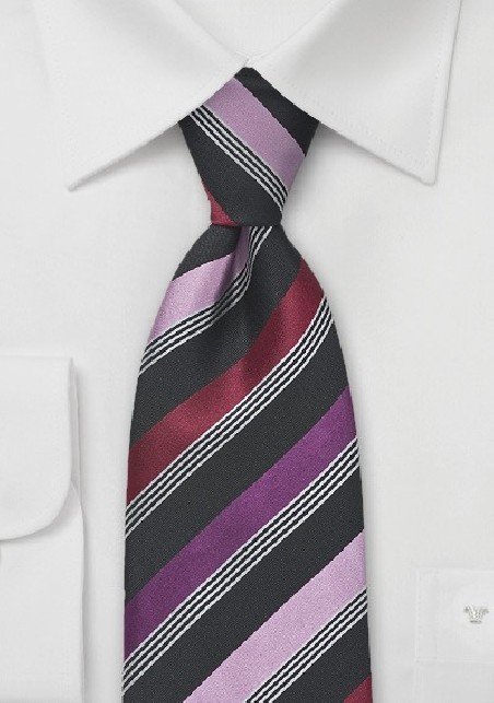 Striped Tie in Spiced Wine