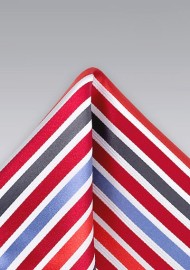 Primary Striped Pocket Square