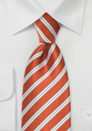 Modern XL Length Orange Tie