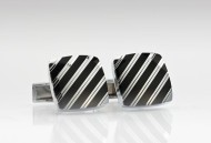 Black and Silver Cufflinks