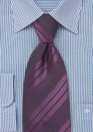 Textured Purple and Black Tie