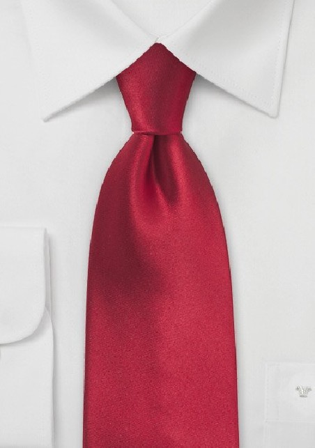 Cherry Red Mens Tie in XL