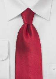 Cherry Red Mens Tie in XL