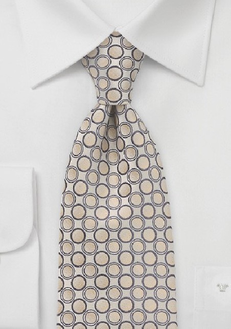 Champagne and Cognac Patterned Tie