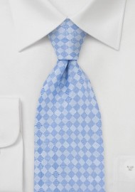 Diamond Patterned Tie in Soft Blues