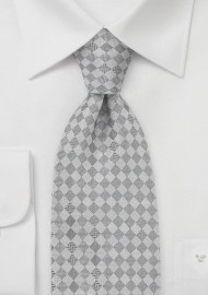 Diamond Patterned Tie in Graphite