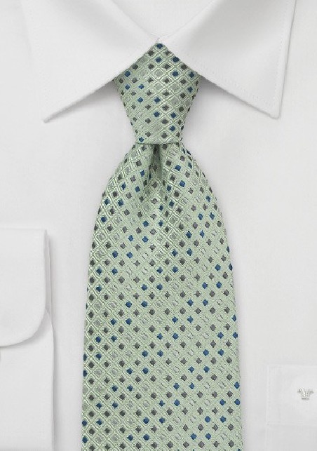 Patterned Tie in Light Green