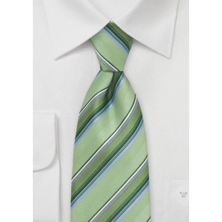 Tonal Green Striped Tie
