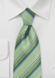 Tonal Green Striped Tie