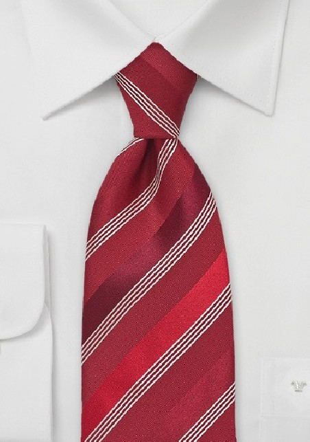 Tonal Red Striped Tie