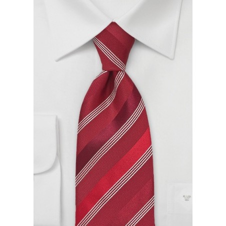 Tonal Red Striped Tie