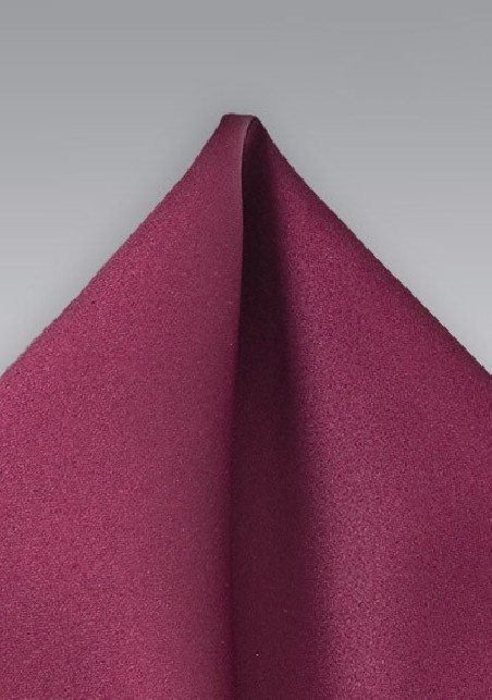 Solid Burgundy Pocket Square