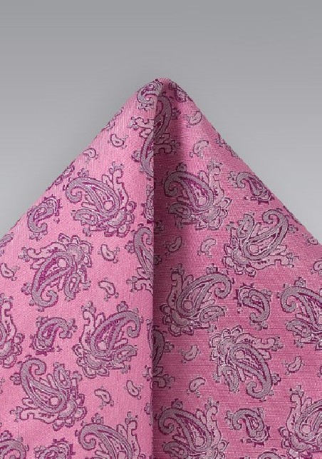 Modern Pailey Pocket Square in Pink