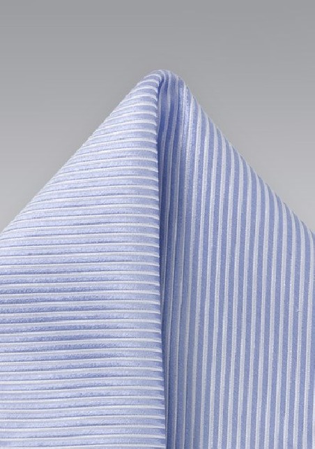 Light Blue and White Pocket Square