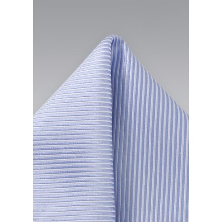 Light Blue and White Pocket Square