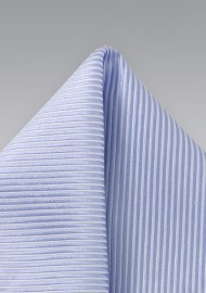 Light Blue and White Pocket Square
