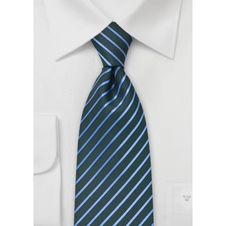 Dark Hunter Green and Blue Tie