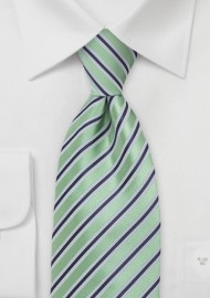 Striped Tie in Citrus Green