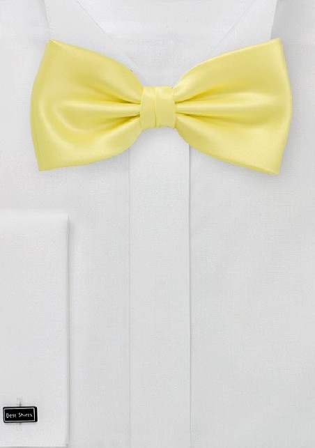 Light Pastel Yellow Bow Tie