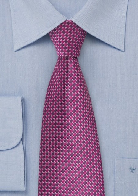 Modern Tie in Pink and Purple