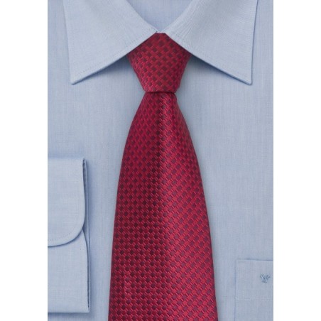 Red and Purple Square Patterned Tie
