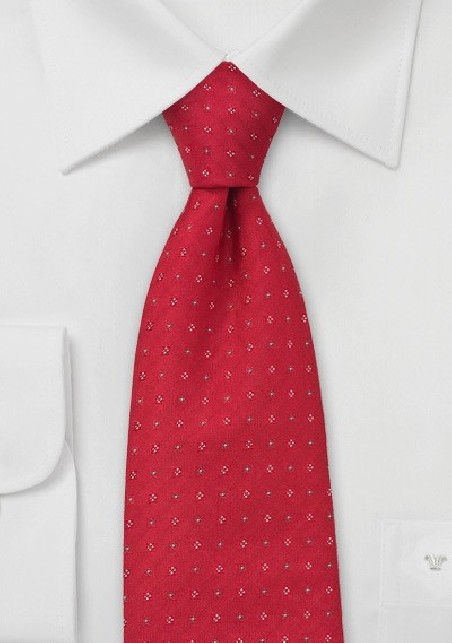 Scarlet Red Floral Tie
