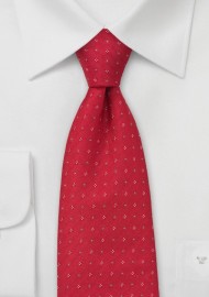 Scarlet Red Floral Tie