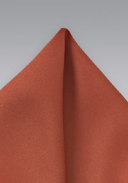 Dark Coral Red Pocket Square