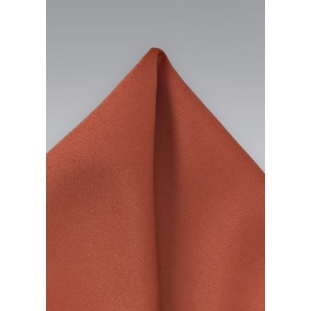 Dark Coral Red Pocket Square