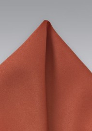 Dark Coral Red Pocket Square