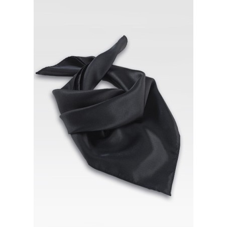 Solid Black Womens Scarf