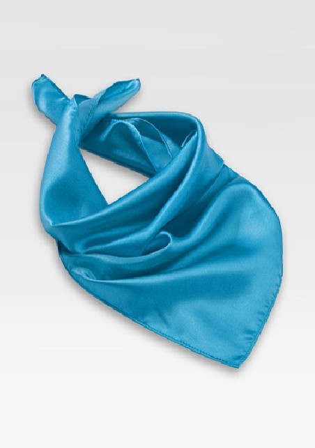 Bright Cyan Blue Womens Scarf