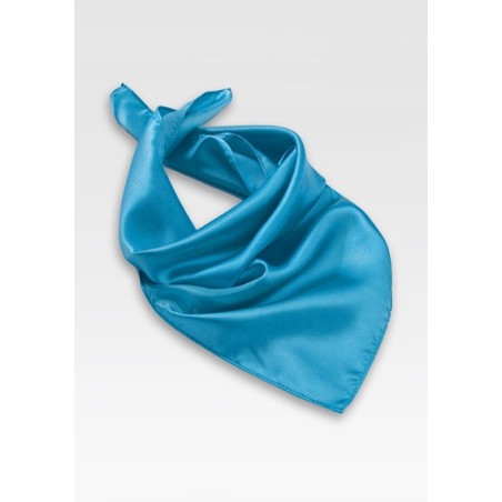 Bright Cyan Blue Womens Scarf