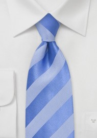Hydrangea Blue and Silver Striped Tie