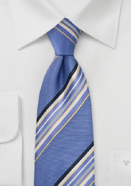 Vibrant Striped Tie in Periwinkle Blue