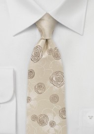 Floral Tie in Champagnes