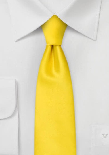 Bright Yellow Skinny Tie