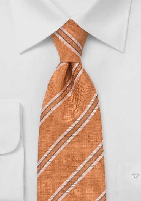 Light Tangerine and Tan Tie