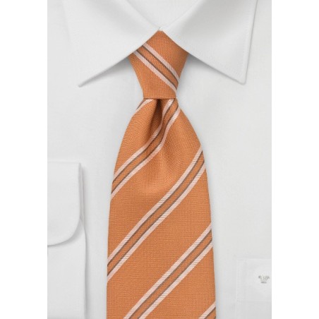 Light Tangerine and Tan Tie
