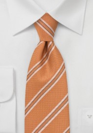 Light Tangerine and Tan Tie