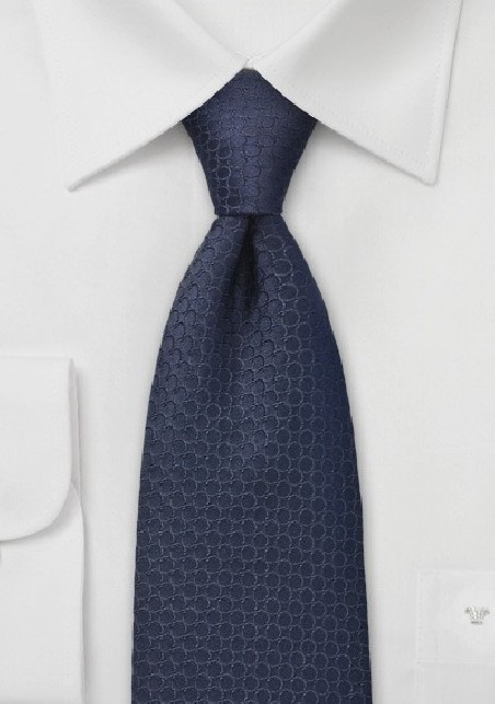 Swirl Patterned Tie in Midnight Blue