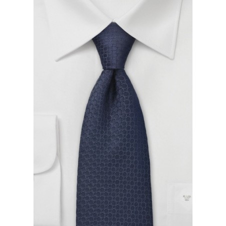 Swirl Patterned Tie in Midnight Blue