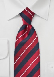 Scholarly Striped Tie in Red